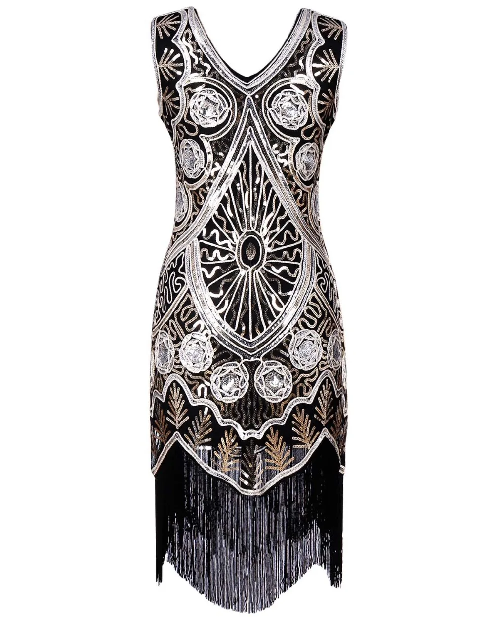 Женское винтажное платье с блестками SexeMara праздничное в стиле 1920 х украшенное и