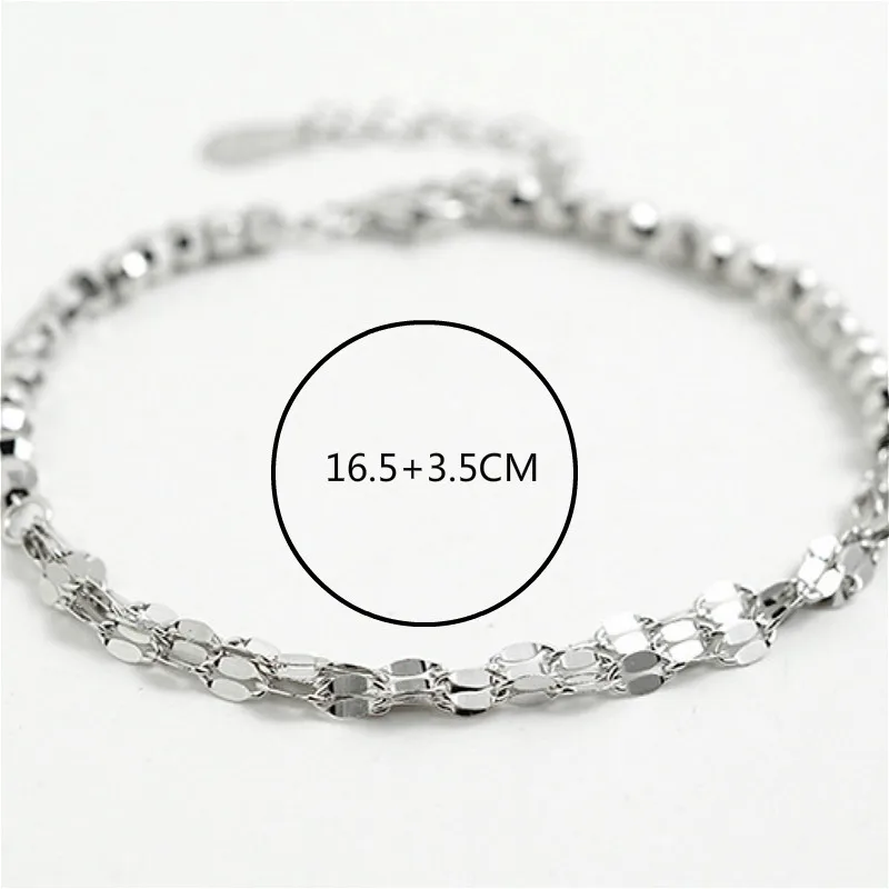 

Flyleaf 925 Sterling Silver Jewelry Beaded Multi-layer Tassel Charm Bracelets For Women Fashion Femme Bracelets & Bangles