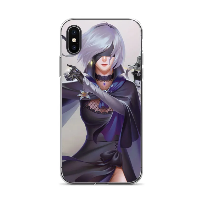 Outmix Yorha № 2 Тип b силиконовый чехол для мобильных телефонов iPhone 6 6s 7 8X5 5S SE plus 8 XR XS max |