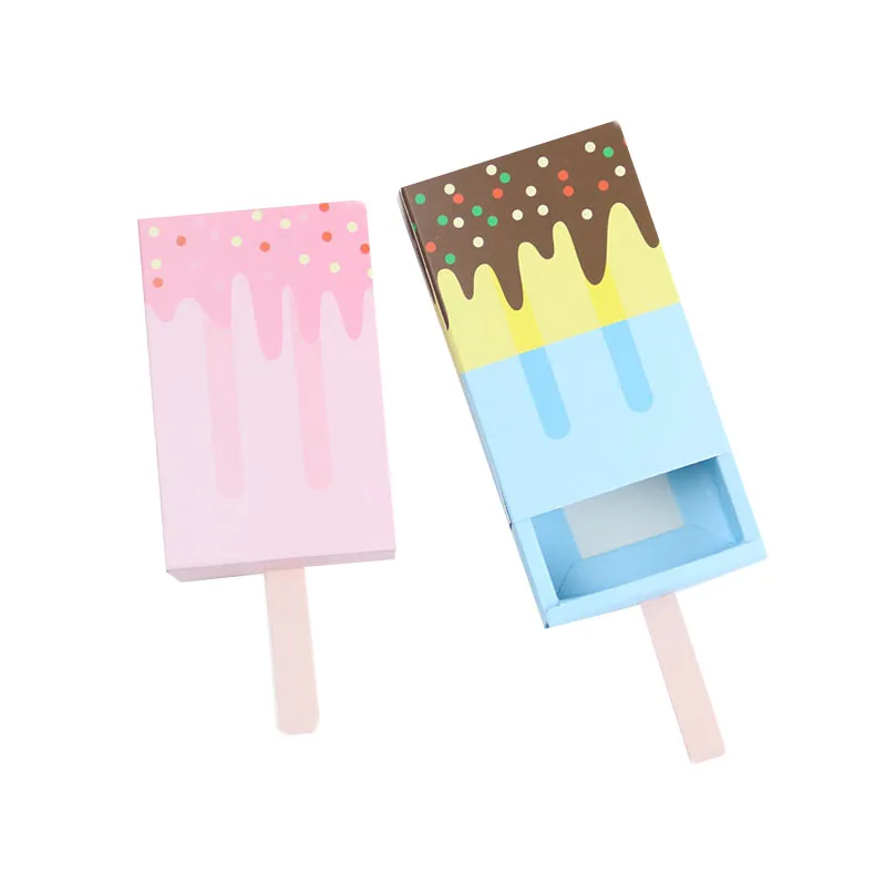 Подарочные коробки для вечеринок с мороженым голубой розовый коробка хранения