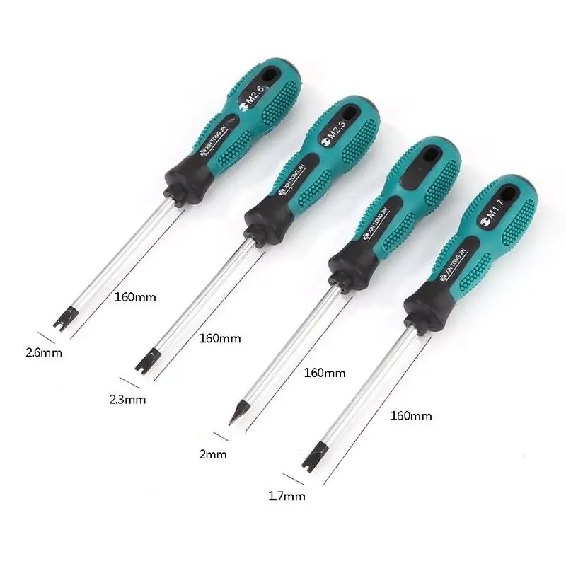 

ALLOET 1.7/2.0/2.3/2.6mm U-shaped Screwdriver Set Manual Insulated Screw Driver Steel Screwdrivers Kit Home Use Repair Hand Tool