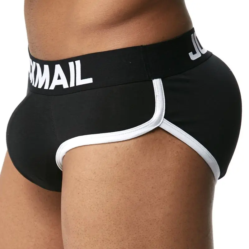 Jockmail 3D Padded Enhance Sexy Underwear Men Briefs shapewear Gay Underwear Push Up butt lifter Gift Front Back Removable Pad