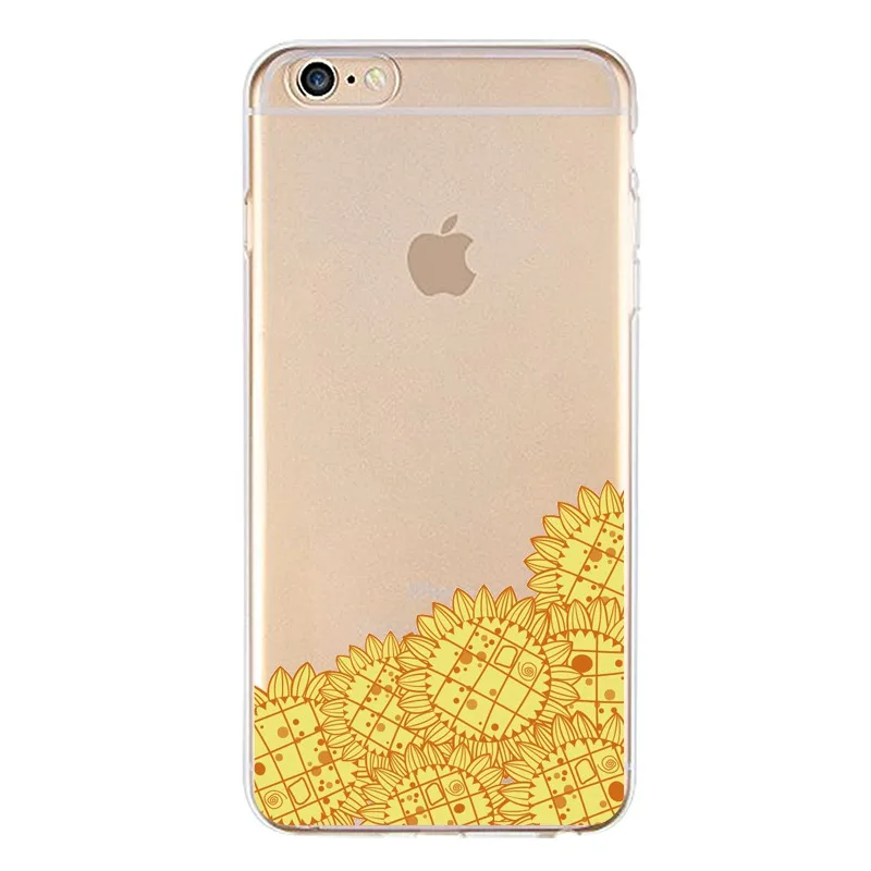 Mushroom Soft Clear TPU Phone Case For iPhone 4/4s 5 5s 6 6plus 7 8plus x Silicone Orchid Printed Cover Free Shipping | Мобильные