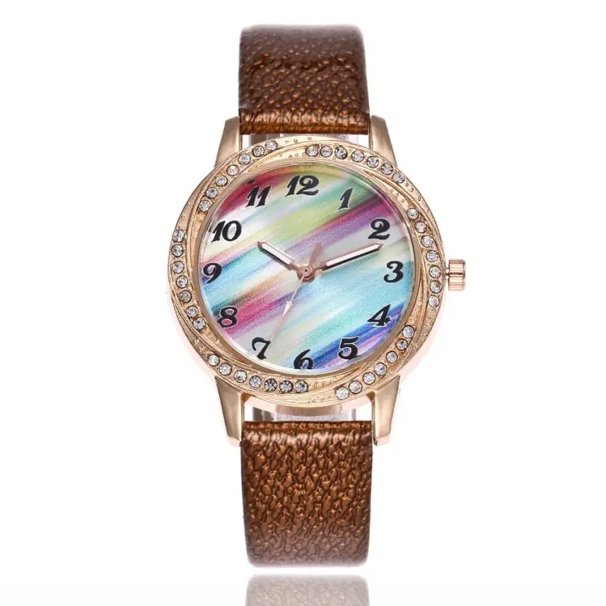 2020 лучшие продажи женские часы модные кожаный ремешок аналоговые кварцевые