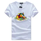 Футболка мужская с рисунком кубика Рубика, летняя дышащая хлопковая Повседневная футболка большого размера в стиле Харадзюку, 2022