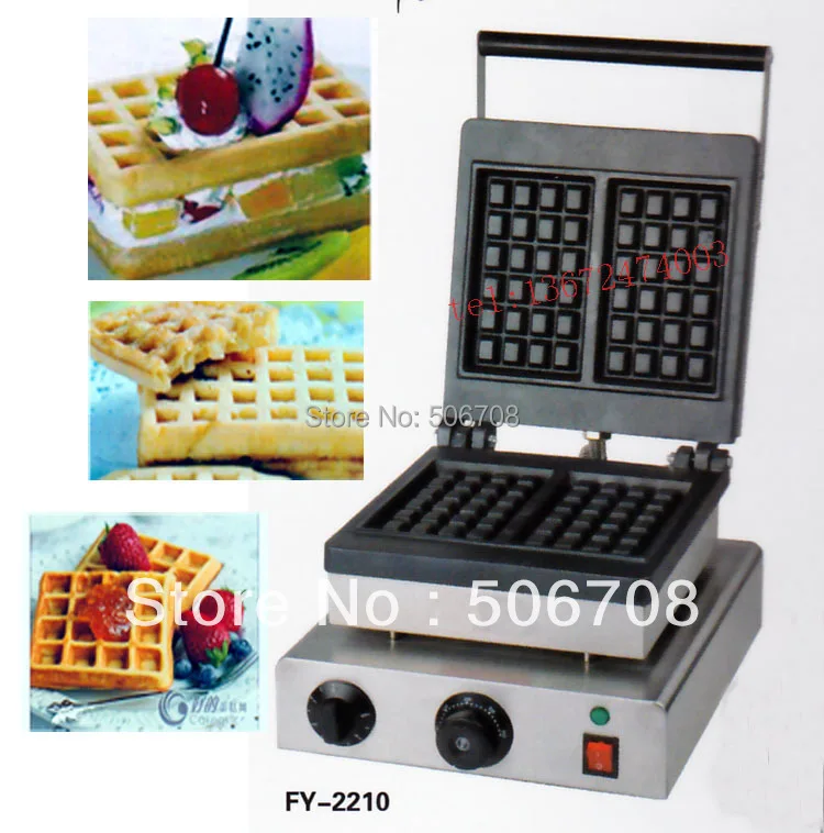 Free shipping 110v 220V 2 pcs/plate Electric Belgium waffe maker machine | Бытовая техника