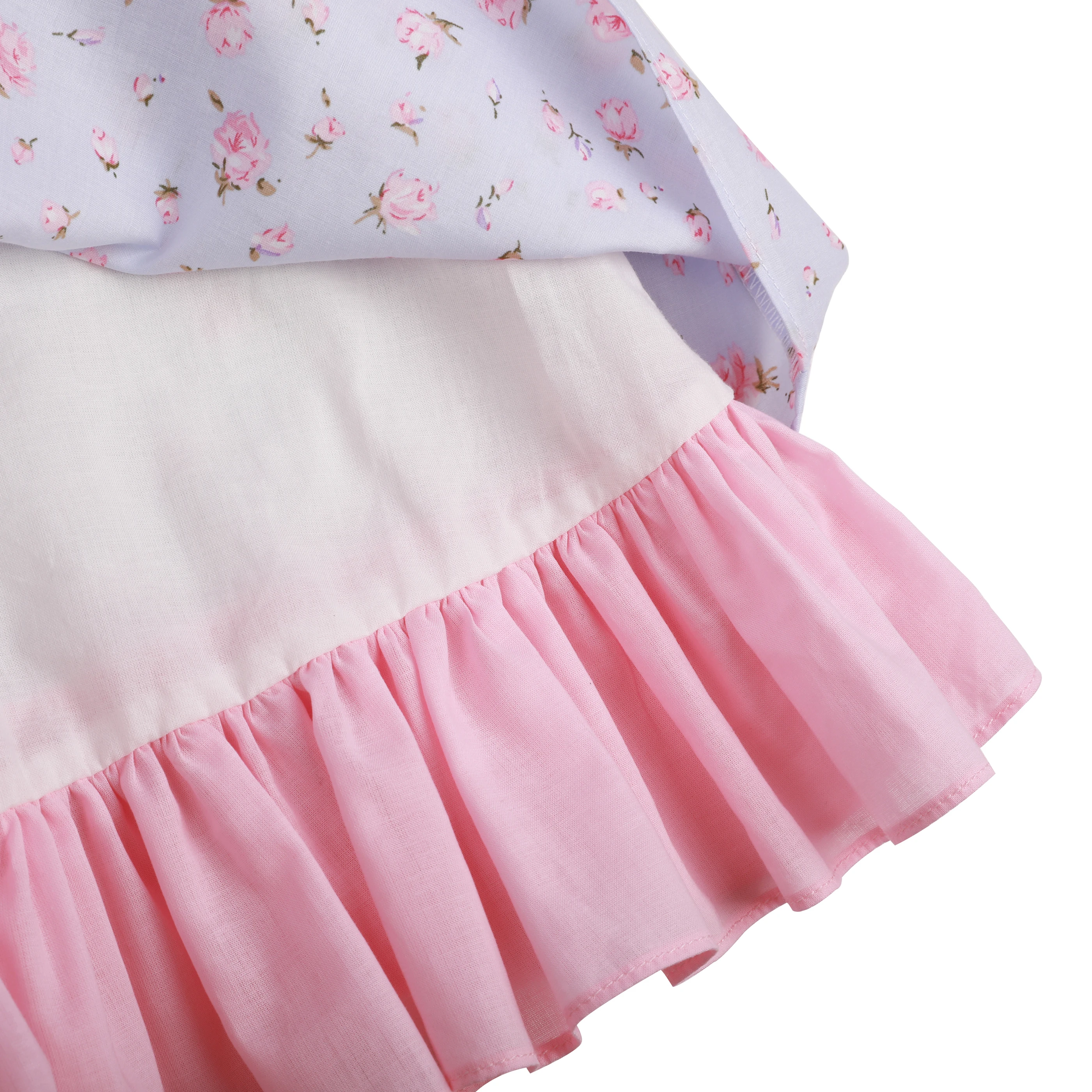 Flofallzique 2020 Petal Collar Summer Cotton Vintage Floral Cute Toddler Girls Dress for Party Casual Outdoors 1-8Y | Детская одежда и