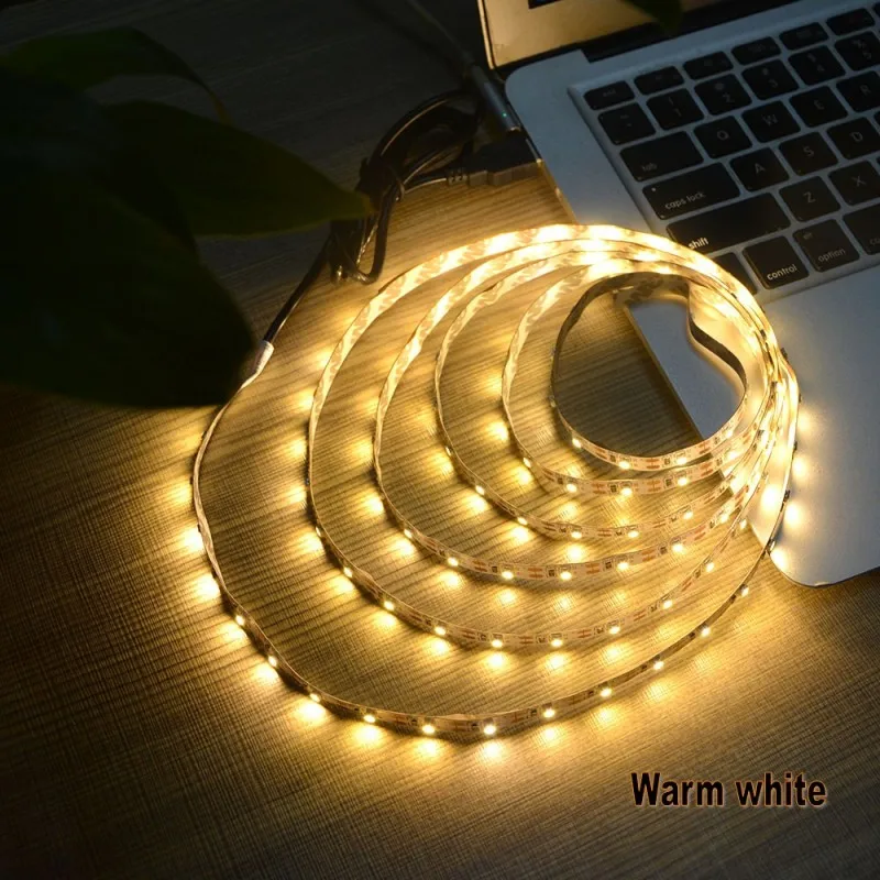 DC 5 В USB светодиодный SMD 3528 RGB Гибкий Светильник лампы светильник ТВ фон ing клейкая