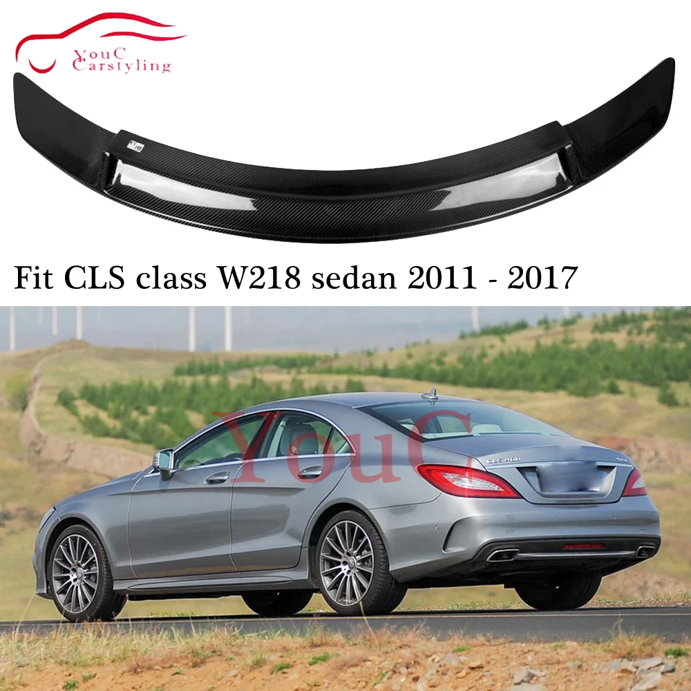 W218 RT стильный спойлер из углеродного волокна крыло багажника губа для Mercedes CLS C218 4