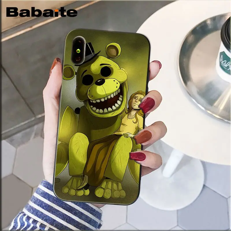 Babaite Забавный sfm fnaf аниматронный художественный красивый чехол для телефона для iphone 7 7plus X 8 8plus и 5 5S 6s 6s Plus мобильный чехол для телефона