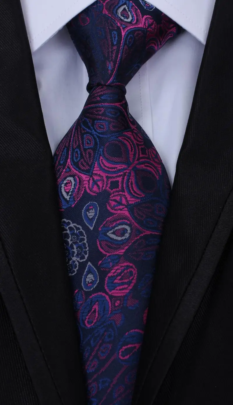 SKng модный мужской классический галстук Пейсли Галстук тканый 8 см носовой платок