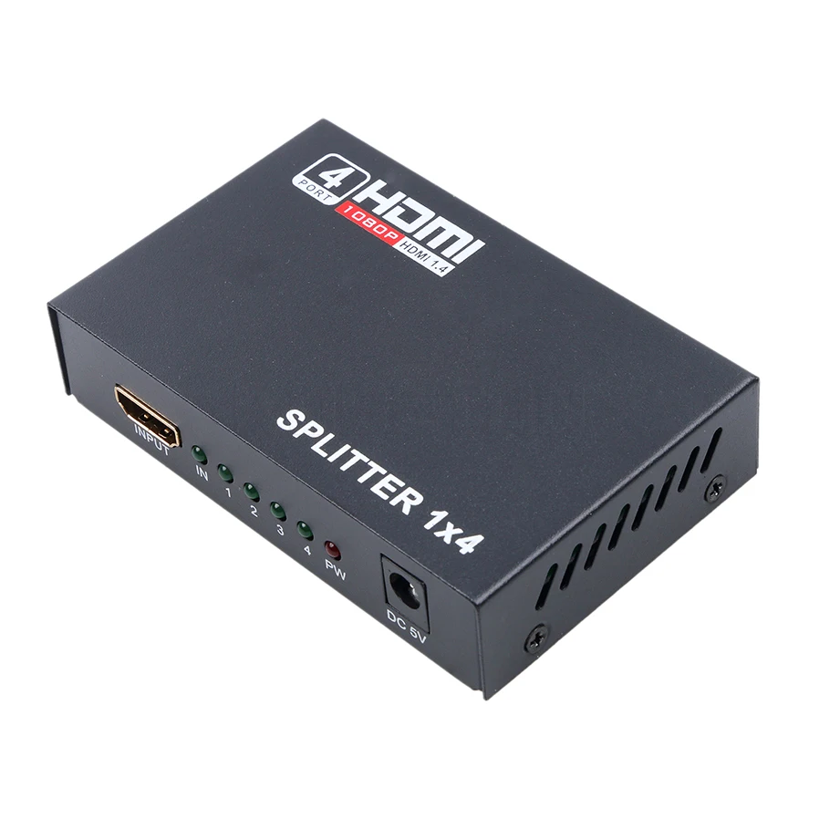 Kebidu 1 в 4 выхода порта Hdmi совместимый концентратор ретранслятор усилитель 3D 1080p с