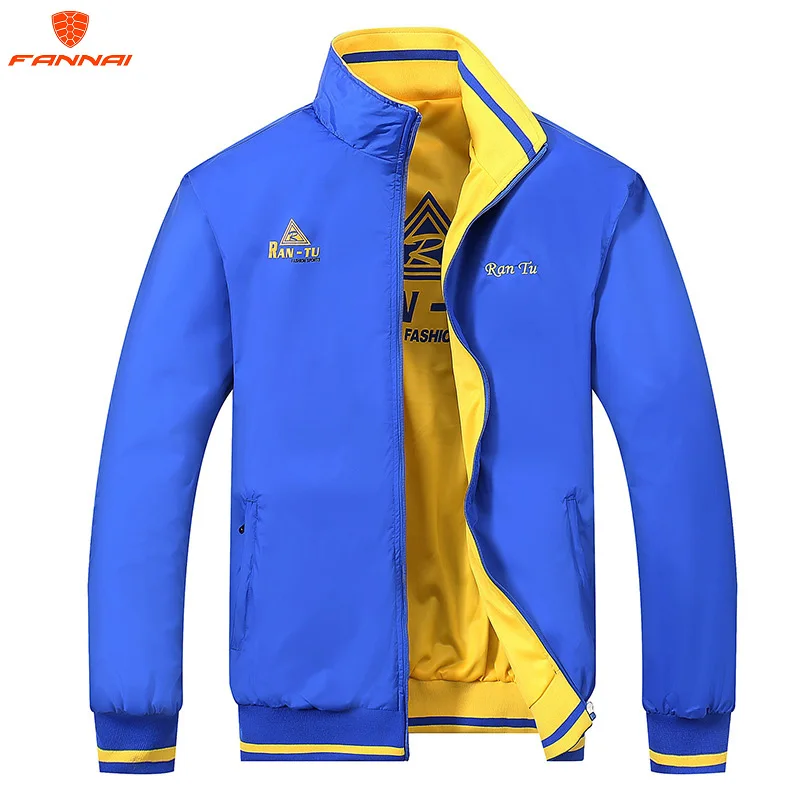 

Men's Jacket New Spring Autumn Sports Embroidery Printing Double Surface Men'S Casual Coat Jacket Coats Male Plus Size L-5XL