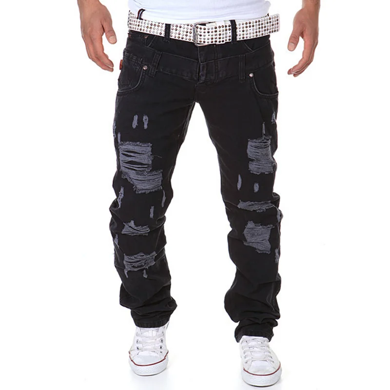 Мужские повседневные брюки новинка весны 2018 длинные облегающие прямые мужские