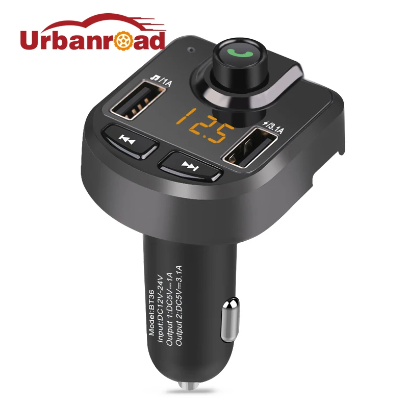 Беспроводной Fm трансмиттер Urbanroad 4 1 А USB Bluetooth mp3 плеер автомобильный комплект