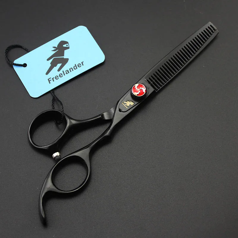 black thinning 6 дюймов Детская безопасность резки Истончение Ножницы с закругленным наконечником парикмахерские стиль ножницы для парикмахера огненный винт личности ножниц - Цвет: black thinning