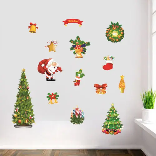 Счастливого Рождества рождественская елка Санта-Клаус съемные фотоколокольчики