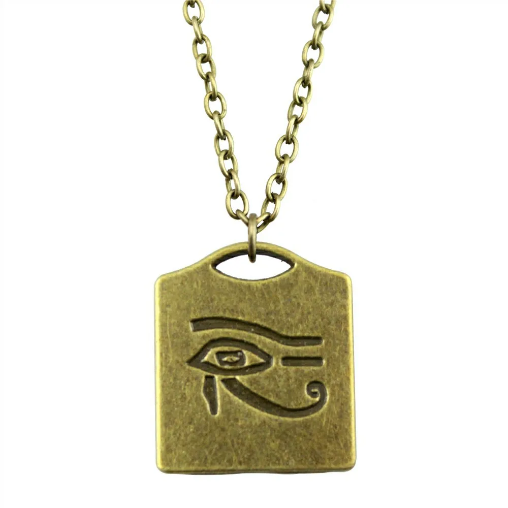 2019 Новый Винтаж 25x21 мм Античная бронзовая глазом кулон Цепочки и ожерелья