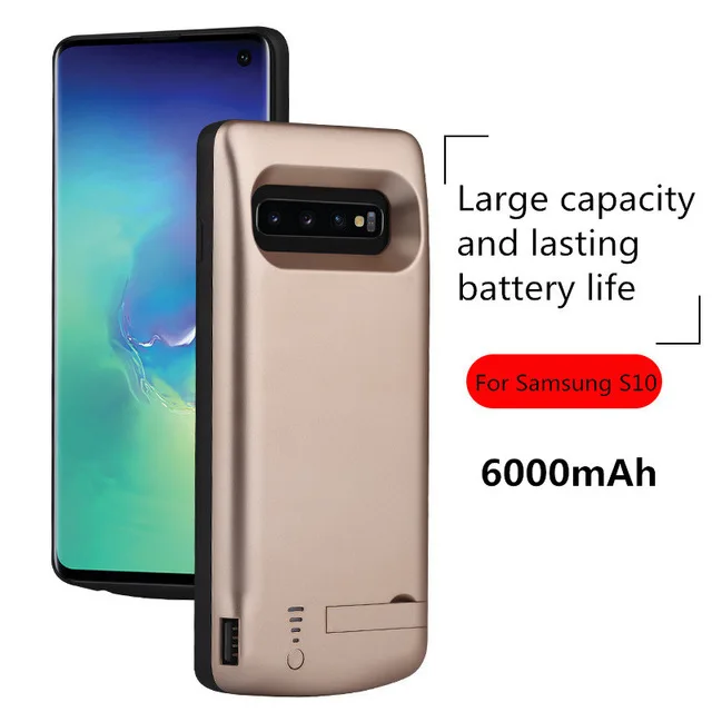 Glod For S10 Чехол для зарядного устройства для samsung Galaxy S10 S10e, чехол для зарядного устройства для samsung S10 Plus, чехол для аккумулятора s - Цвет: Glod For S10