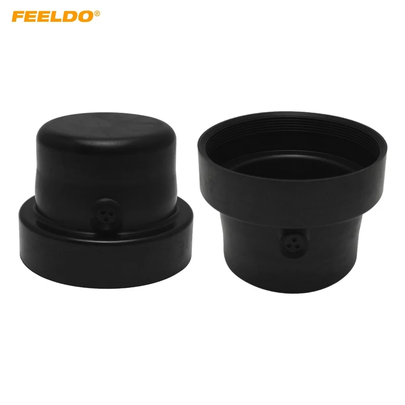 

FEELDO 2Pcs Car/Auto Waterproof HID LED Headlight Dustproof Cover Cap Rubber 63mm-76mm Sealing Headlamp Cover #5588