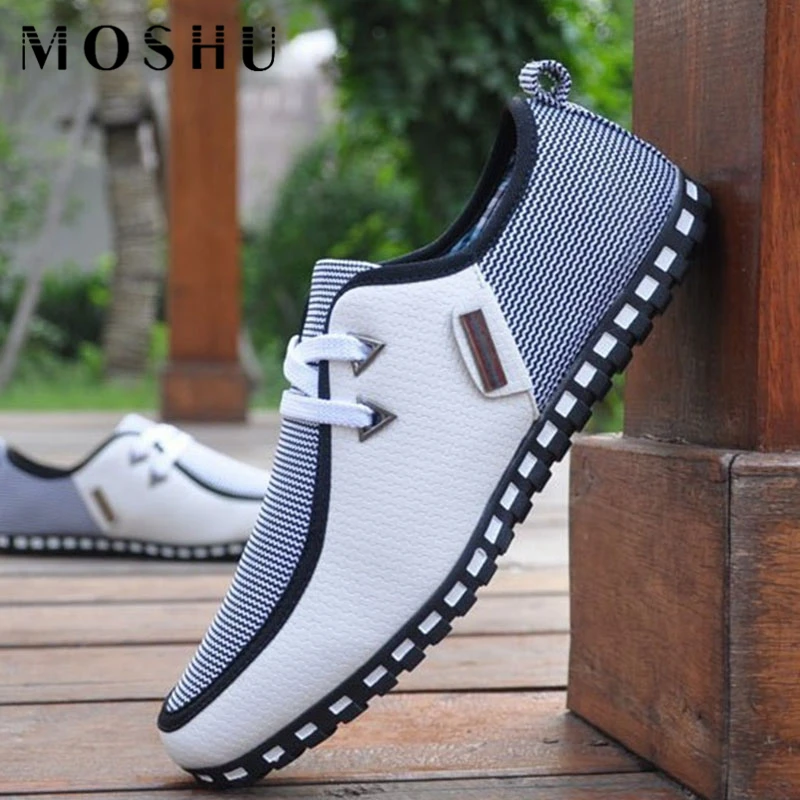 

Fashion Summer Sneakers Leather Shoes Men Loafers Slip On Casual Shoes Male Flats Driving Shoes SIZE 47 Trainers Zapatos Hombre