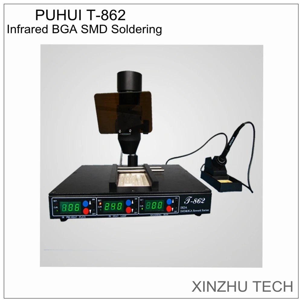 PUHUI T 862 оригинальный продажи IRDA инфракрасный BGA SMD паяльная станция ремонтная