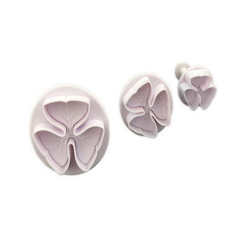 3 шт. листок клевера печенье Пластик пресс-форм Fondant (сахарная) пресс-форма для