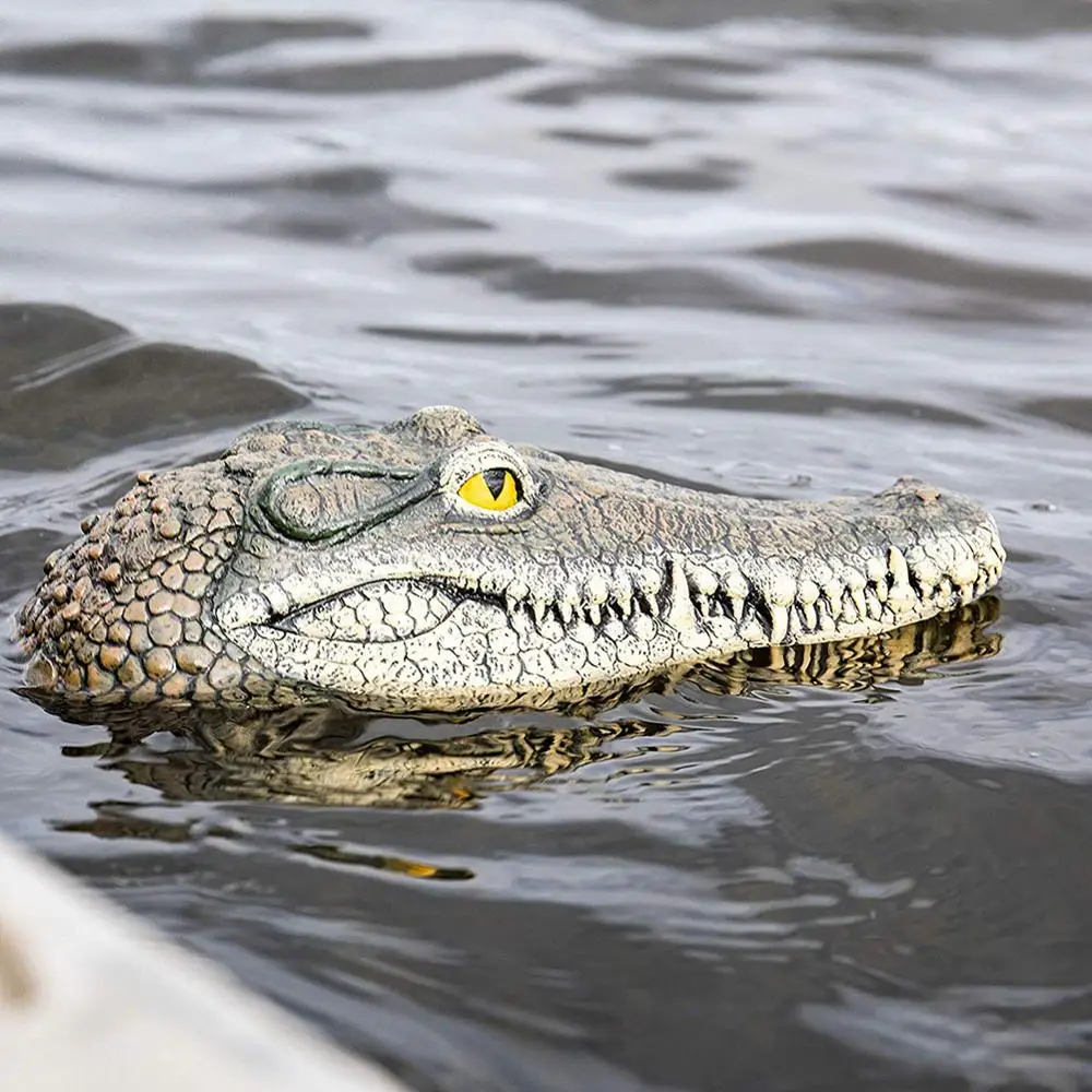 Плавающая голова крокодила Пруд бассейн вода садовые украшения Высокое качество плавающая Смола голова крокодила для украшения
