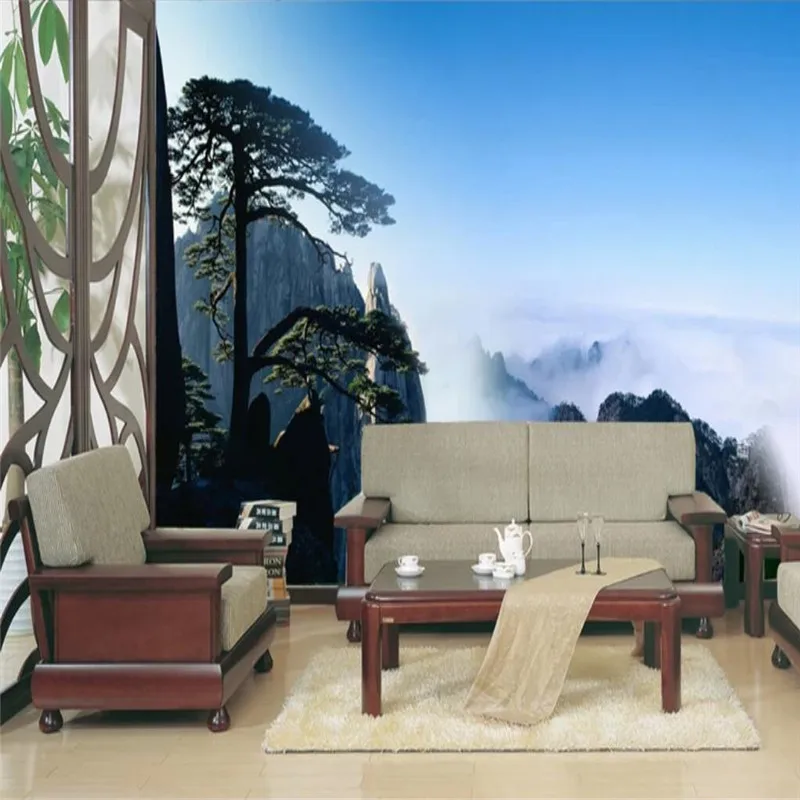 Фотообои на заказ с изображением водопада и сосны | Обустройство дома