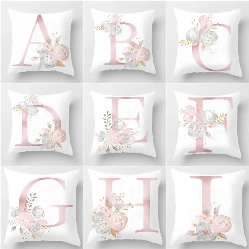 45x45 см детская декоративная подушка с буквенным принтом Английский алфавит чехол