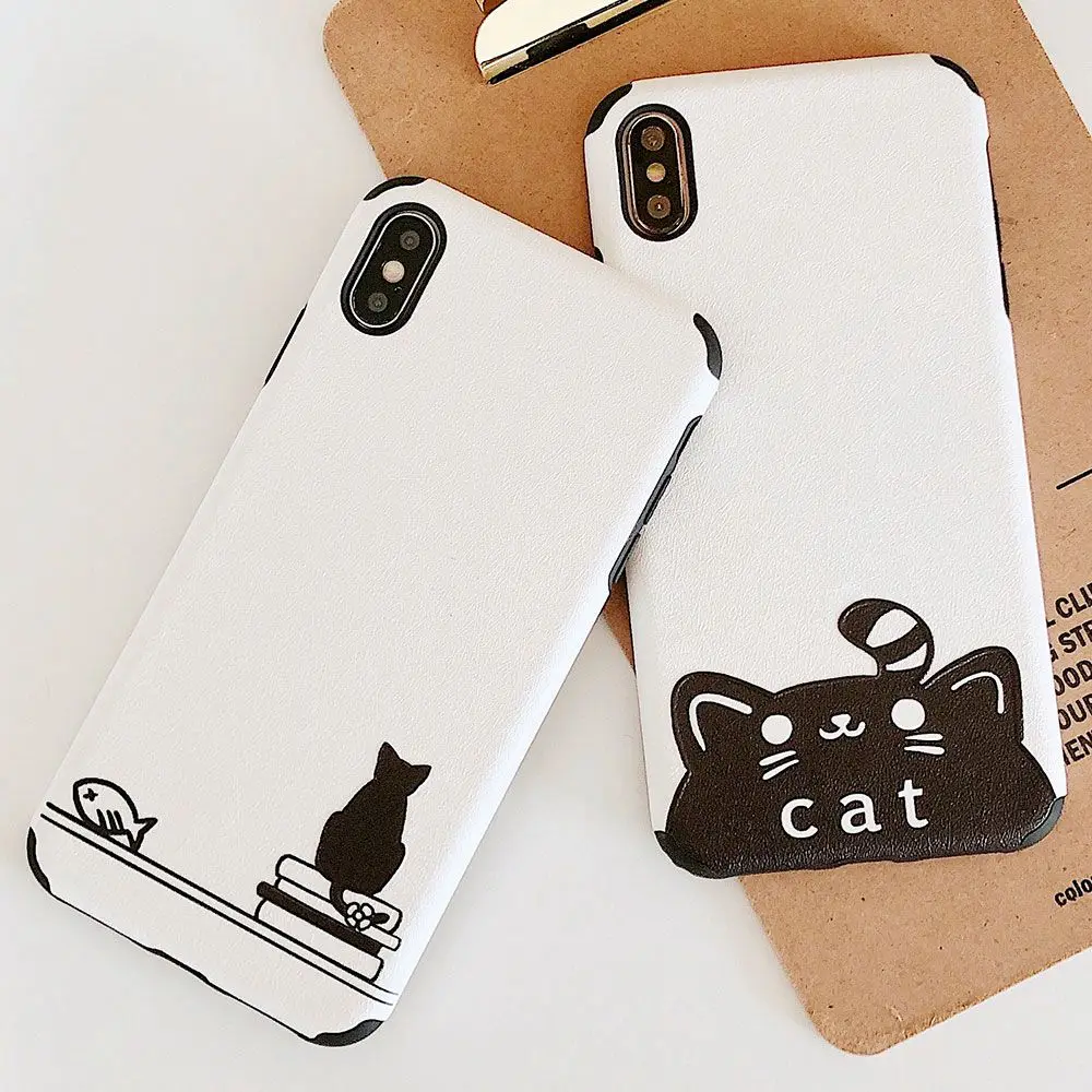 KISSCASE Cat Silicone Embossed Case For iPhone 8 7 X XS XR MAX 6 6S Chic Cute Back Cover 6s Plus CASE |
