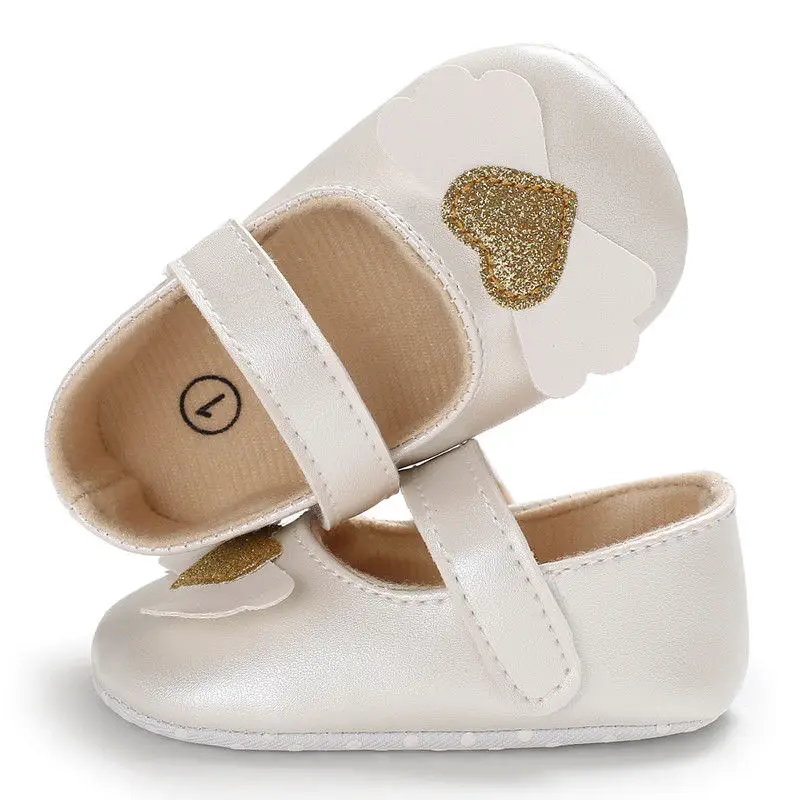 Emmababy девочка кроватки обувь очаровательные детские дети девочка любящее сердце обувь мягкая подошва кроватки для ползунов, новорожденных обувь