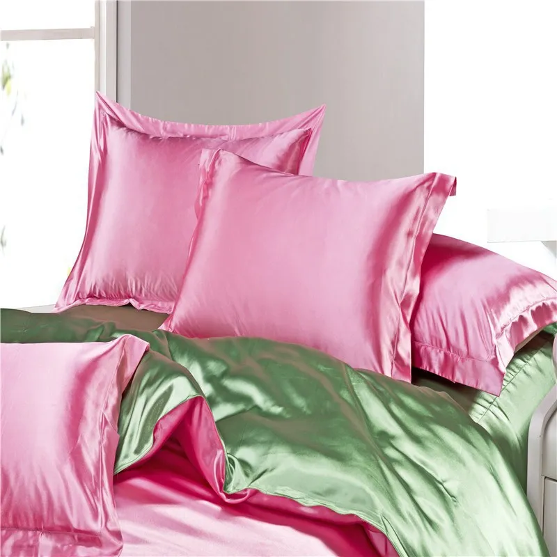 Роскошный розовый зеленый китайский Шелковый сатин европейский дизайн