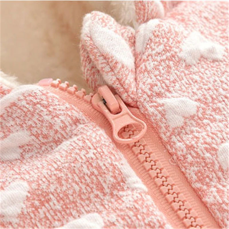 Милая Одежда для новорожденных Милый зимний комбинезон с заячьими ушками