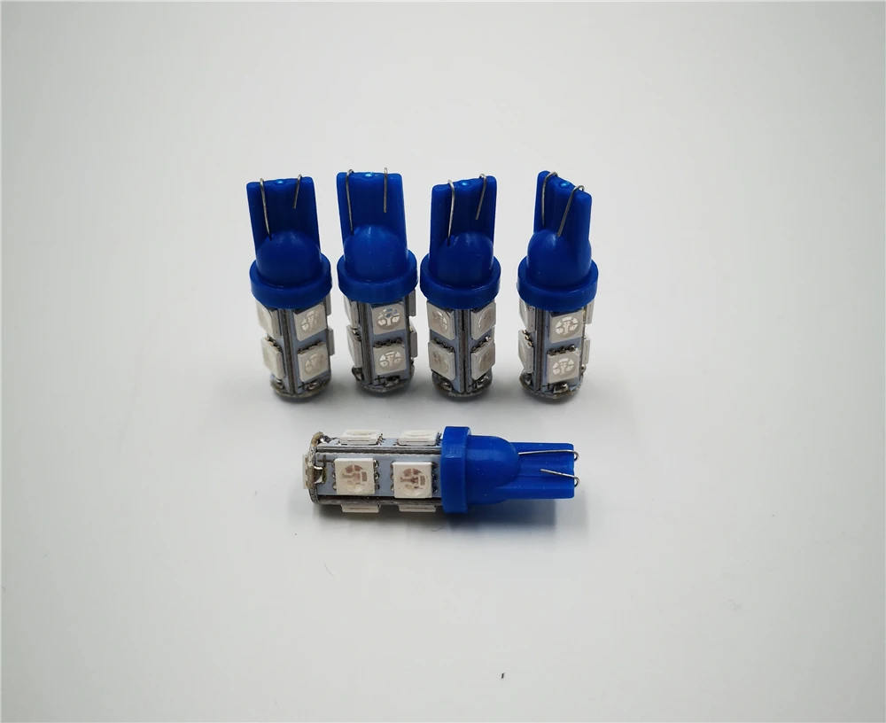 20 штук T10 5050 9SMD 9 светодиодный Автомобильный светодиодный 194 168 192 W5W DC 12 V автомобиль лампы, сигнализирующий фонарь клиновидный для салона боковые габаритные огни