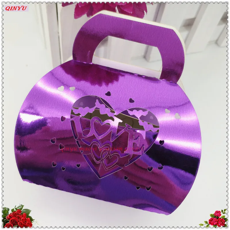 50 шт./компл. подарочные коробки для конфет свадебные держатели милые сумки