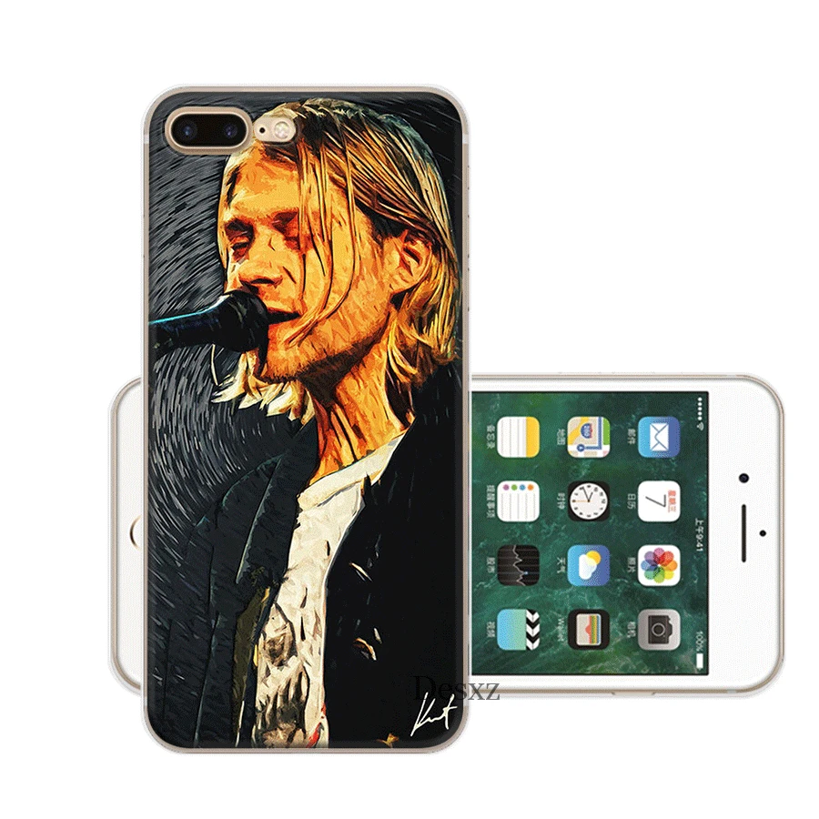 Desxz Kurt Cobain Nirvana Mobile Phone Case for iPhone 6 6s 7 8 Plus 11 Pro X XS Max 5 5s SE Cover Protection |