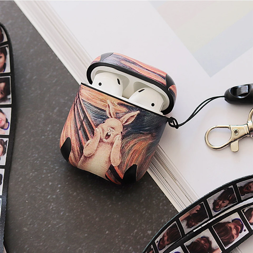 Роскошный чехол с принтом кролика для Apple Airpods, Bluetooth наушники, стильная сумка, аксессуары, защитный чехол, чехол для зарядки