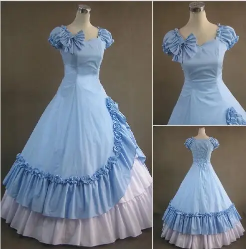Может быть на заказ 2015 Ретро Черное/небесно голубое платье без рукавов с
