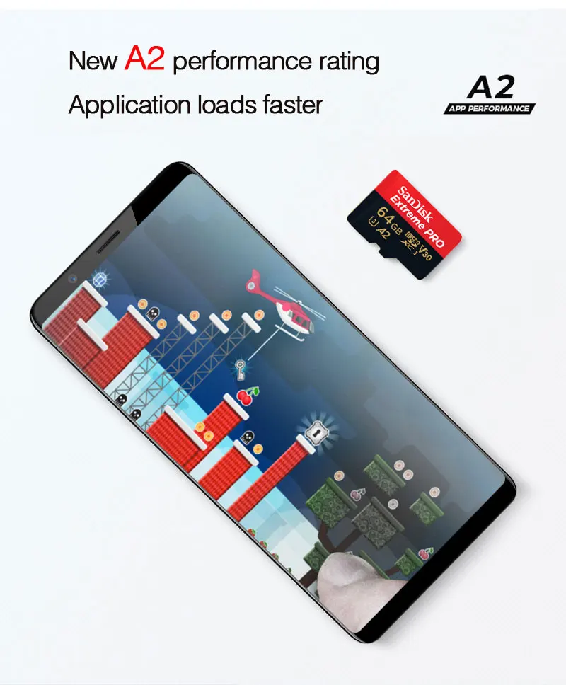 Двойной Флеш-накопитель SanDisk Micro SD, карта памяти, 64 ГБ 128 256GB MicroSD Max 170 МБ/с. Extreme PRO microSDXC UHS-I карты памяти, бесплатный адаптер