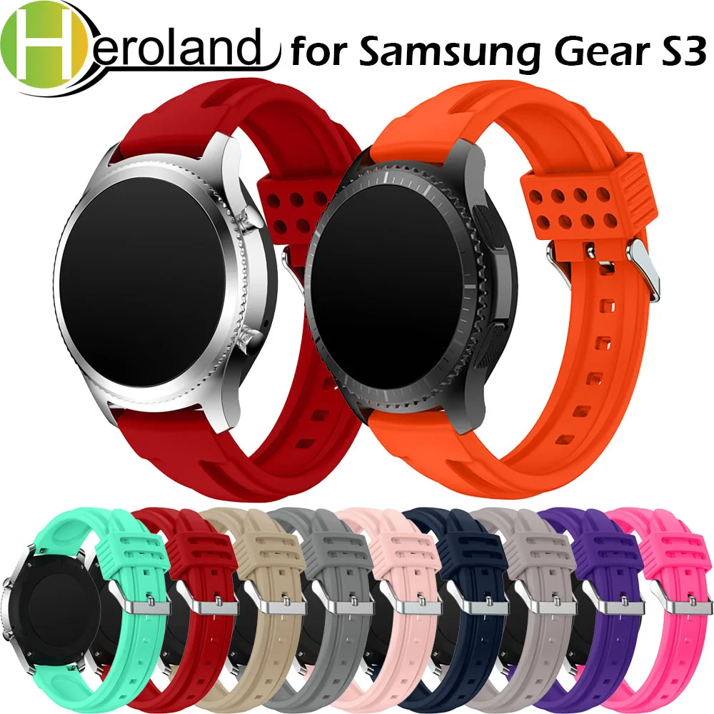 Силиконовый спортивный ремешок для Samsung Gear S3 Frontier Классический сменный Браслет