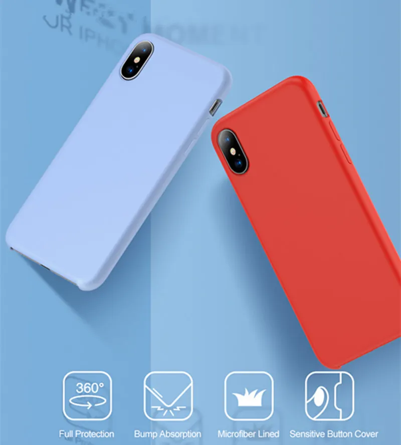 Hyxindy Original Liquid Silicone Case For iPhone 7Plus Apple 8 X Luxury Cover Fashion |