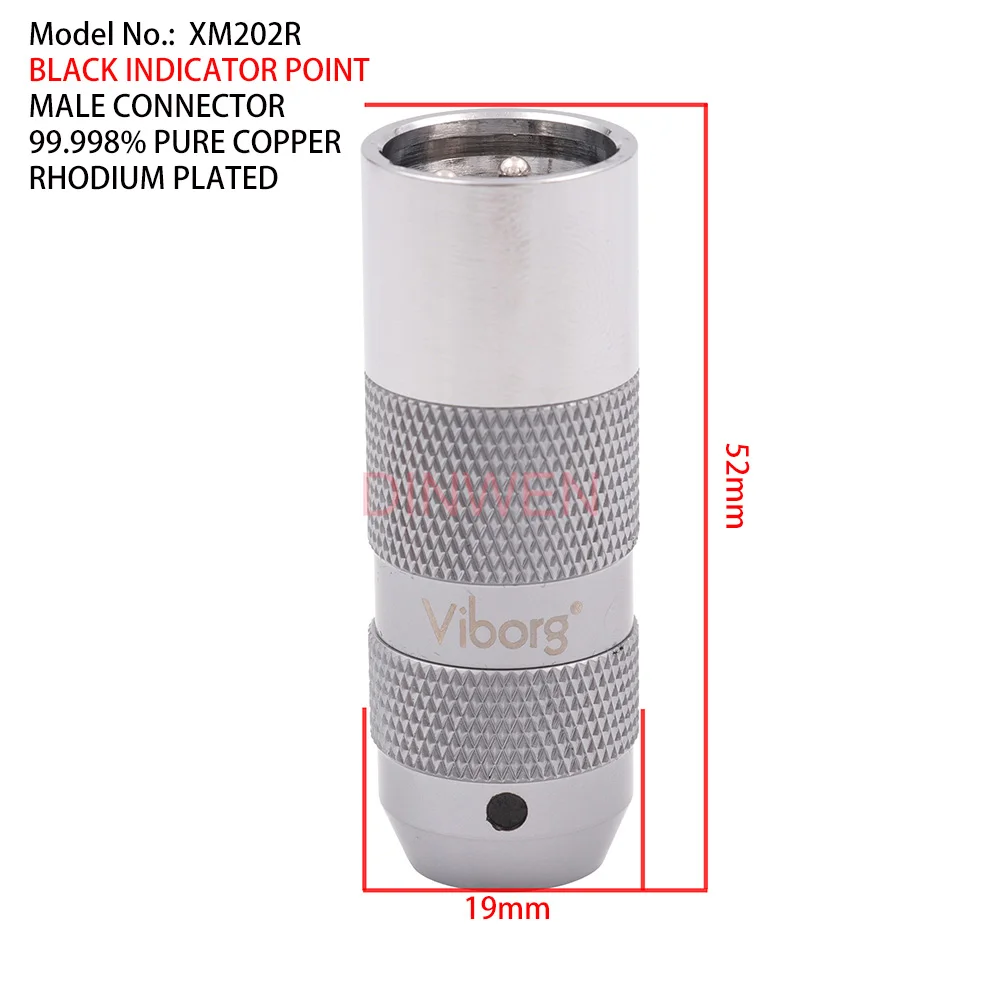 XM202R-BLACK Выборг 99.998% Чистая медь 3PIN Мужской Женский XLR разъем Jack Hifi аудио микрофонный кабель адаптер баланса 24K покрытие золотом и родием - Цвет: XM202R-BLACK