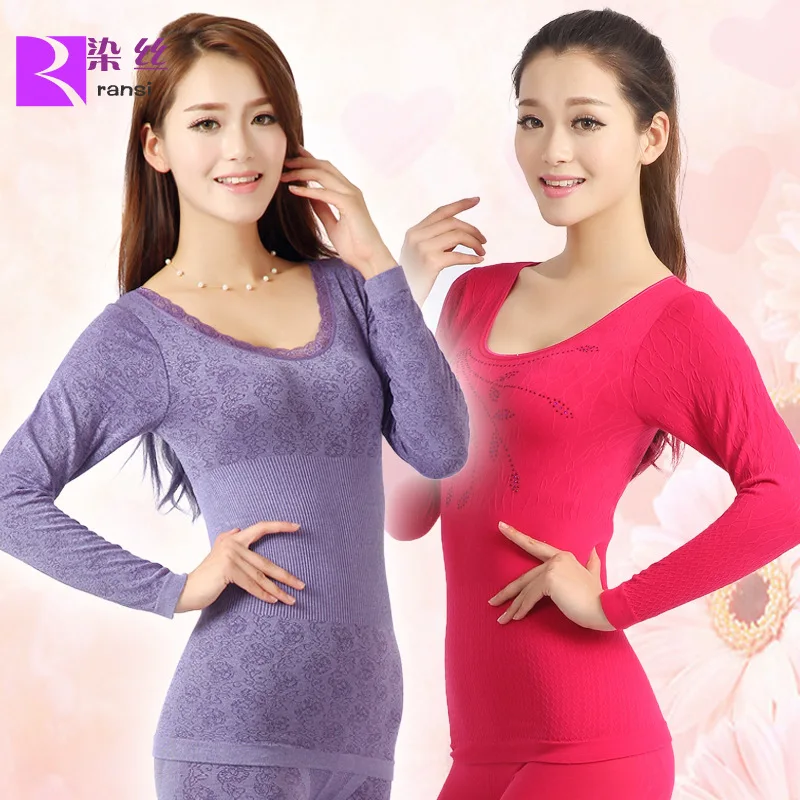 Modal Sleepwear Two Piece Set Warm Underwear Female Trousers And Clothes Sportswear Pijama Pijamas Pajamas Home Wear Feminino | Женская