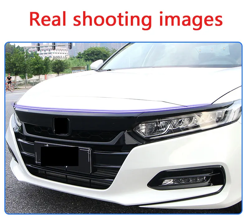 Для Honda Accord автомобильный передний капот бампер крышка капота решетка крышка отделка глянцевый черный/красный/углеродное волокно передняя крышка отделка