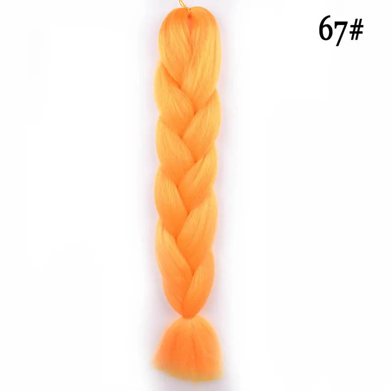 JUNSI, длинные, 23 дюйма, Ombre, синтетические, Jumbo, косички, вязанные волосы, золотой, розовый, серый, Pruiken, косы для наращивания волос для женщин - Цвет: 67