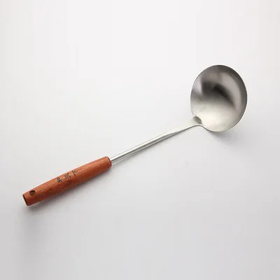 Soup Ladle Silver Кухонная утварь инструмент Премиум нержавеющая сталь-азиатская ложка для супа Черпак Тернер Лопатка/лопатка для котелка с выпуклым днищем с эргономичной длинной ручкой - Цвет: Soup Ladle Silver