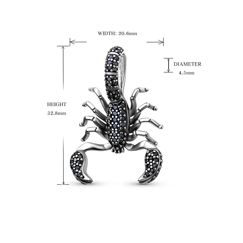 SG модные рождественские Бусины скорпион Подвески pandora Серебро 925 оригинальные женские аксессуары для браслетов ювелирных изделий