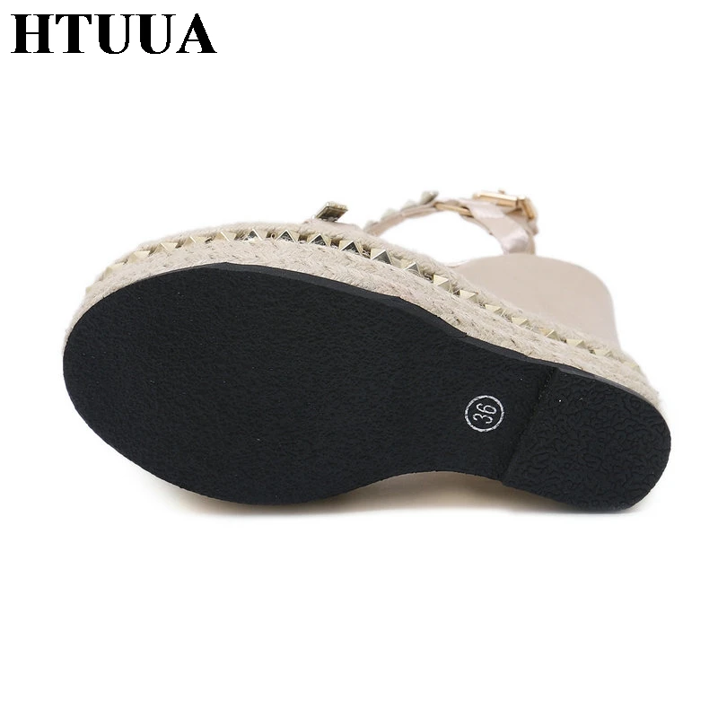 HTUUA/женские босоножки Босоножки на платформе женская обувь летние туфли высоком
