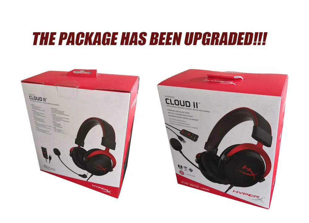 Kingston HyperX Cloud II Hi-Fi игровая гарнитура пистолет металл/розовый/красный наушники